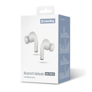 Bluetooth-гарнитура СolorWay Slim TWS-5 Earbuds White (CW-TWS5WT)