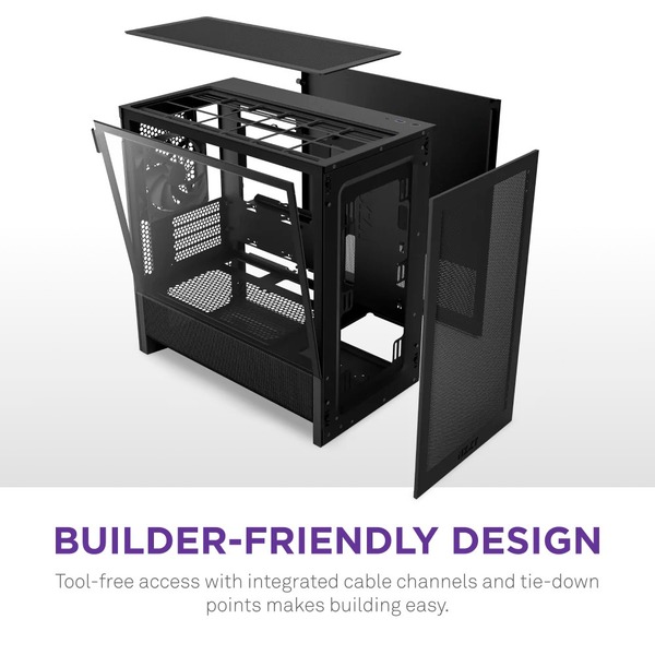 Корпус NZXT H3 Flow Black без БП (CC-H31FB-01)