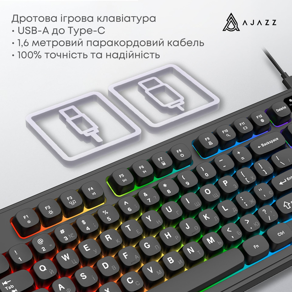 Клавиатура Ajazz AF98 Black USB-C Black (AF98-B)