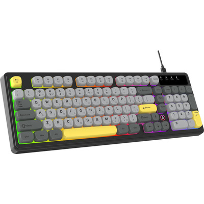 Клавиатура Ajazz AF98 Black USB-C Black Gray Yellow (AF98-BGY)