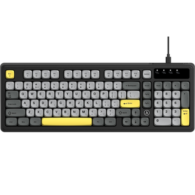 Клавиатура Ajazz AF98 Black USB-C Black Gray Yellow (AF98-BGY)