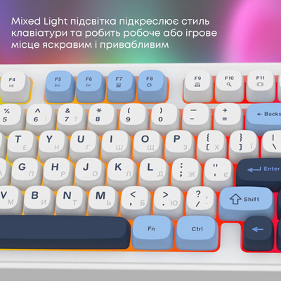 Клавиатура Ajazz AF98 Black USB-C Glacier Blue (AF98-GB)