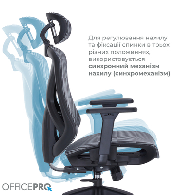 Кресло офисное OfficePro Atlas OC630-B-DG-DG Black/Dark Gray