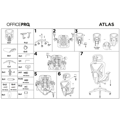 Кресло офисное OfficePro Atlas OC630-B-DG-DG Black/Dark Gray