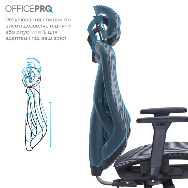 Кресло офисное OfficePro Atlas OC630-B-DG-DG Black/Dark Gray