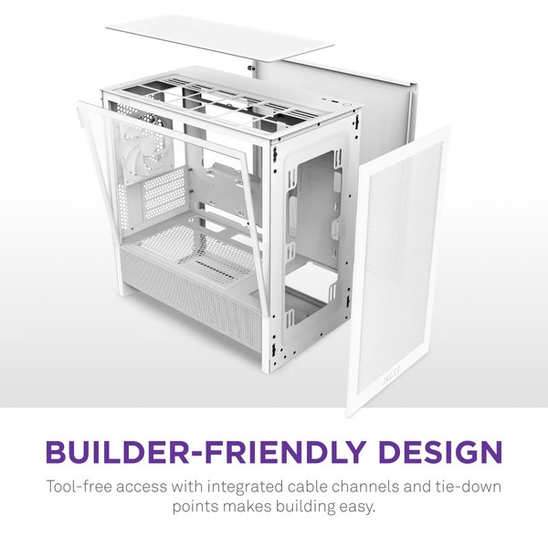 Корпус NZXT H3 Flow White без БП (CC-H31FW-01)