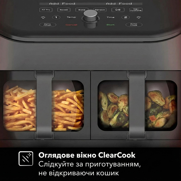 Мультипечь Instant Vortex Plus Double Basket ClearCook