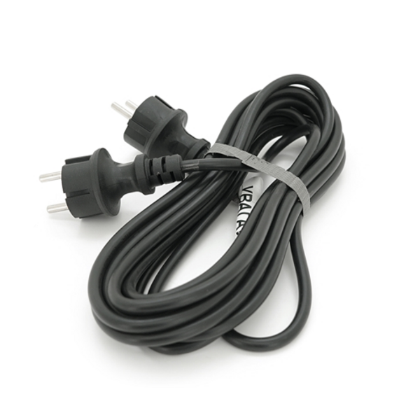 Кабель з двома литими вилками для підключення генератора, подовжувач 5 м ГОСТ 2х1,5 мм (3100Вт, 14А, 250В)