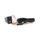 Flush-mounted car charger 38W-L01T03-Fuse, PD+QC, Type-C: 20W, USB: 18W, soldering wire kit with fuse, 33x22x58mm, Black