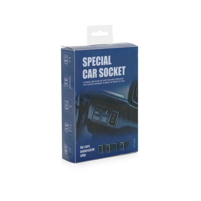 Flush-mounted car charger 38W-L01T03-Fuse, PD+QC, Type-C: 20W, USB: 18W, soldering wire kit with fuse, 33x22x58mm, Black