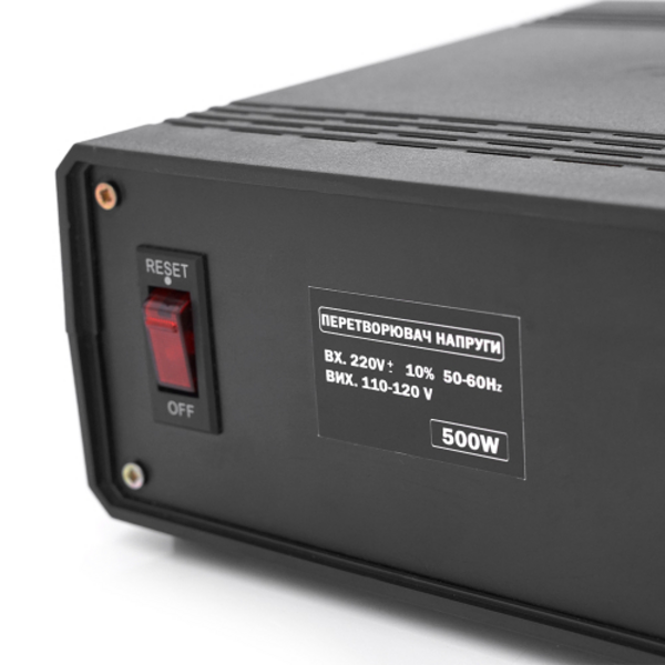 Перетворювач напруги понижуючий MERLION PN-500, Input 220 V/Output 110V, 500W, трансформаторний