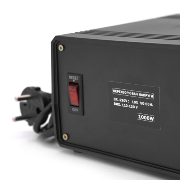 Перетворювач напруги понижуючий MERLION PN-1000, Input 220 V/Output 110V, 1000W, трансформаторний