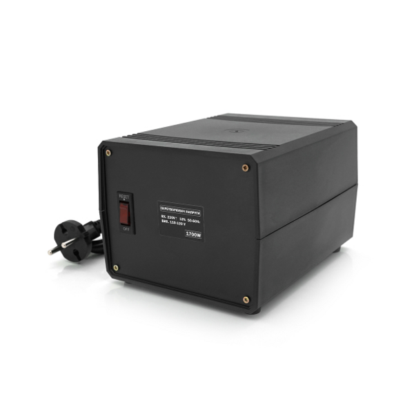 Перетворювач напруги понижуючий MERLION PN-1700, Input 220 V/Output 110V, 1700W, трансформаторний