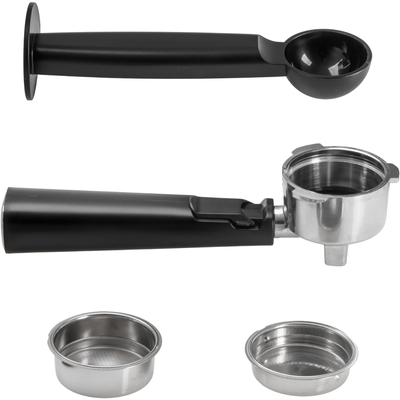 Кавомашина Adler AD 4390 ріжкова/ 1350 Вт/ 20 бар/ 1,5л/ мелена/ капучінатор/сіра