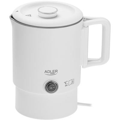 Електрочайник Adler AD 1388w дорожній 650Вт/ 0.8л/ подвійні стінки/ автовимкнення/ білий