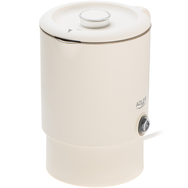 Електрочайник Adler AD 1388b дорожній 650Вт/ 0.8л/ подвійні стінки/ автовимкнення/бежевий