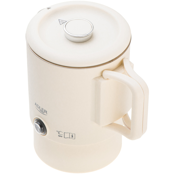 Електрочайник Adler AD 1388b дорожній 650Вт/ 0.8л/ подвійні стінки/ автовимкнення/бежевий