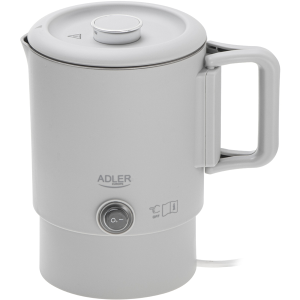 Електрочайник Adler AD 1388g дорожній 650Вт/ 0.8л/ подвійні стінки/ автовимкнення/сірий