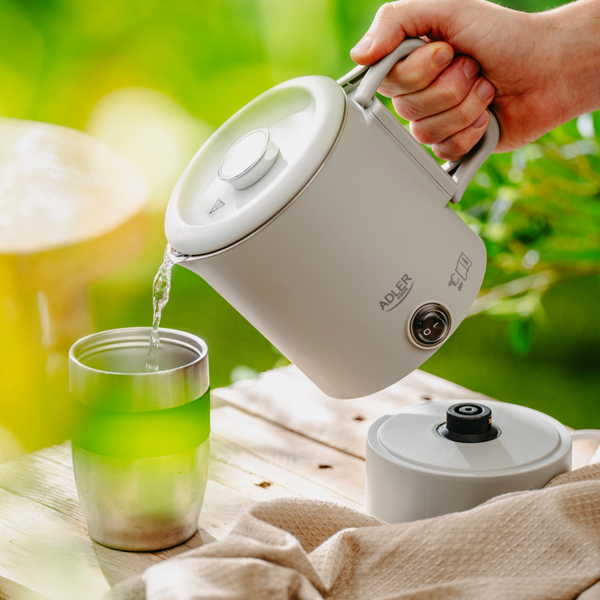 Електрочайник Adler AD 1388g дорожній 650Вт/ 0.8л/ подвійні стінки/ автовимкнення/сірий
