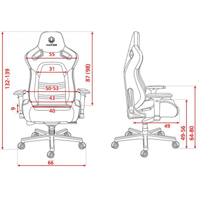 Кресло для геймеров Hator Arc Fabric Jet Black (HTC-982)