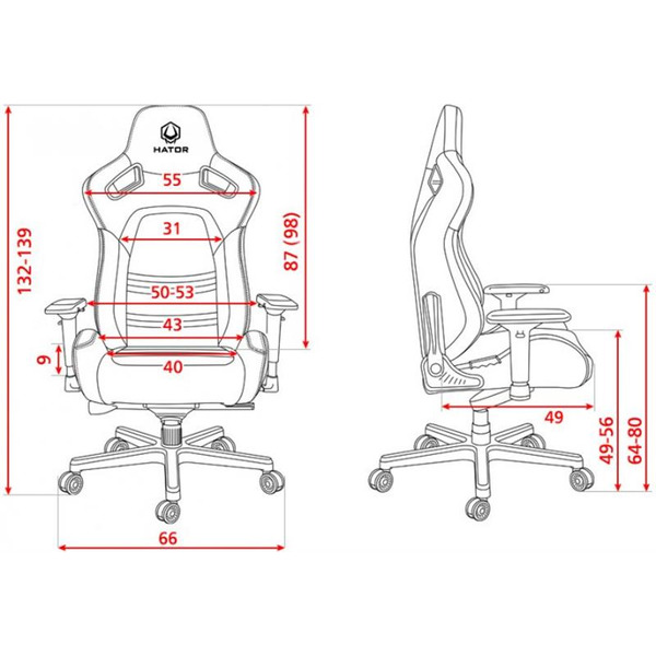 Кресло для геймеров Hator Arc Fabric Jet Black (HTC-982)