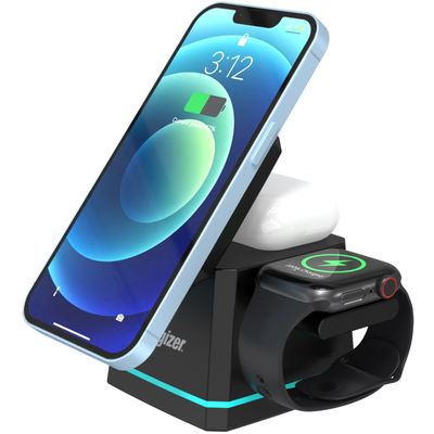 Зарядний пристрій 15W 3-in-1 Magnetic Wireless Fast Charger black Energizer