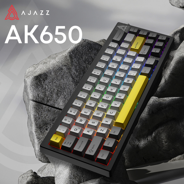 Клавиатура Ajazz AK650 Moon Yellow Switch Black USB-C (AK650-MY-GWY)