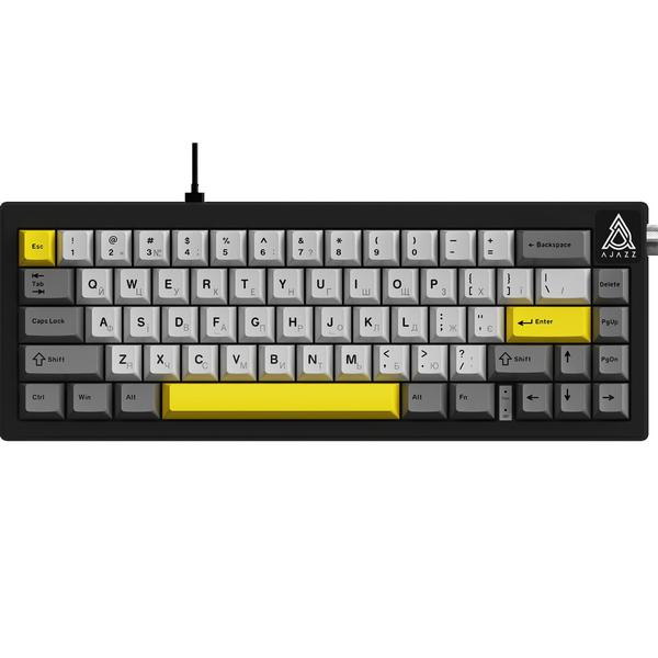 Клавиатура Ajazz AK650 Moon Yellow Switch Black USB-C (AK650-MY-GWY)