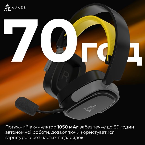 Навушники Ajazz AHM09 MAX 3-Mode Black (AHM09-MAX-BGY)