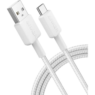 Кабель Anker 322 USB-A - USB-C, 1.8м, White (A81H6H21)