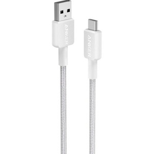Кабель Anker 322 USB-A - USB-C, 1.8м, White (A81H6H21)