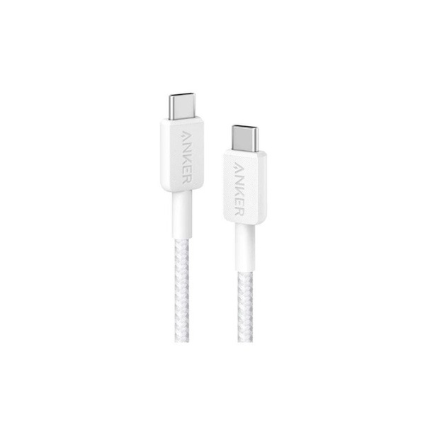 Кабель Anker 322 USB-C - USB-C, 1.8 м, White (A81F6H21)