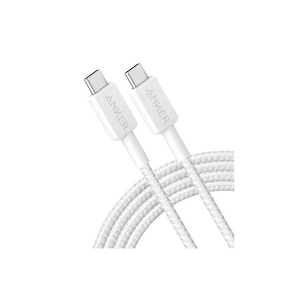 Кабель Anker 322 USB-C - USB-C, 1.8 м, White (A81F6H21)