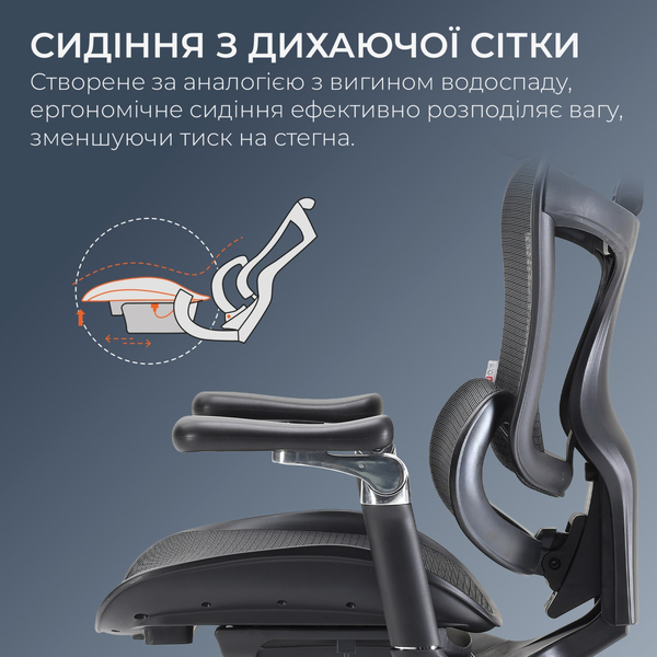 Крісло офісне Sihoo Doro C300 Pro Mesh Black (DORO-C300-PRO-M101)