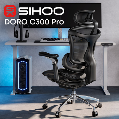 Кресло офисное Sihoo Doro C300 Pro Mesh Black (DORO-C300-PRO-M101)