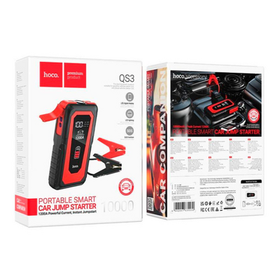 Пусковий прилад для акумулятора автомобіля JUMP STARTER HOCO QS3, Power Bank 10000mAh, Box