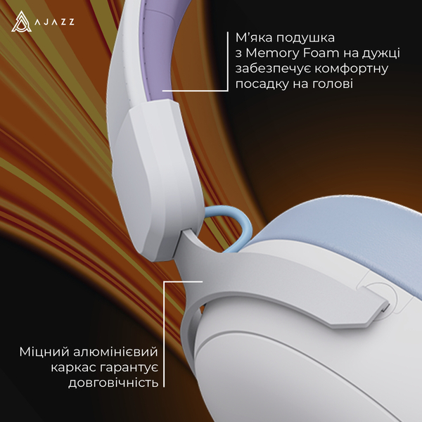 Навушники Ajazz AHM08 MAX 3-Mode White (AHM08-MAX-PWB)
