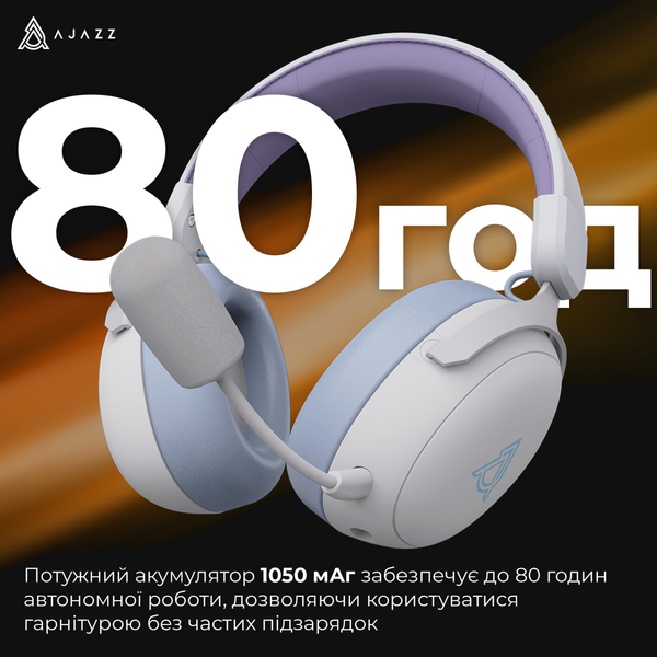 Навушники Ajazz AHM08 MAX 3-Mode White (AHM08-MAX-PWB)
