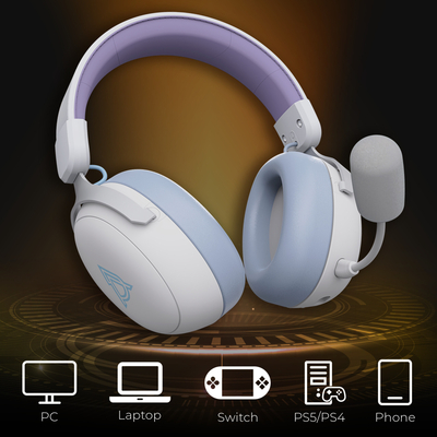 Bluetooth-гарнитура Ajazz AHM08 MAX 3-Mode White (AHM08-MAX-PWB)