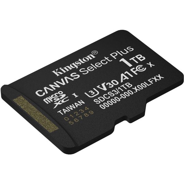 Карта пам'яті Kingston microSDXC 1TB Canvas Select Plus Gen3 C10 A1 V30 (з адаптером)