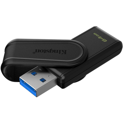 USB Flash Kingston 64GB USB 3.2 Gen1 DataTraveler Exodia S Black, Retail