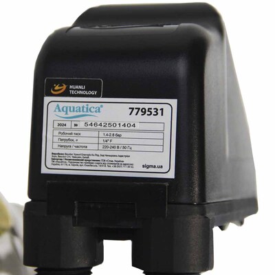 Станція 1.1кВт Hmax 50м Qmax 60л/хв (самовсмоктуючий насос нерж) 50л Україна AQUATICA (775098/50)