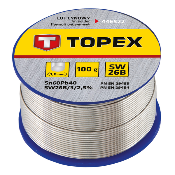 Припій Topex 1,0 мм 100 г 44E522