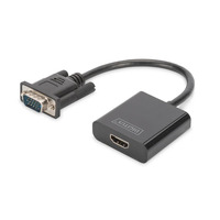 Адаптер DIGITUS VGA > HDMI (M/F), Full HD