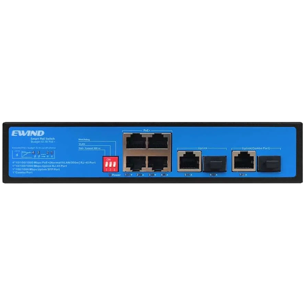 Гігабітний неуправлінний комутатор з SFP портом та PoE Ewind