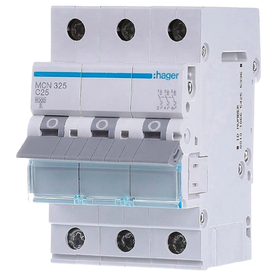 Автоматичний вимикач 3P 6kA C-25A 3M