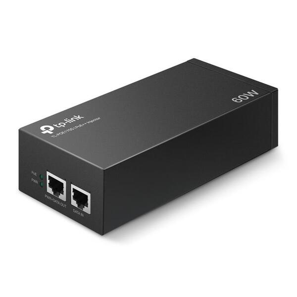 Інжектор PoE TP-LINK POE170S 1xGE, 1xGE PoE, 60Вт