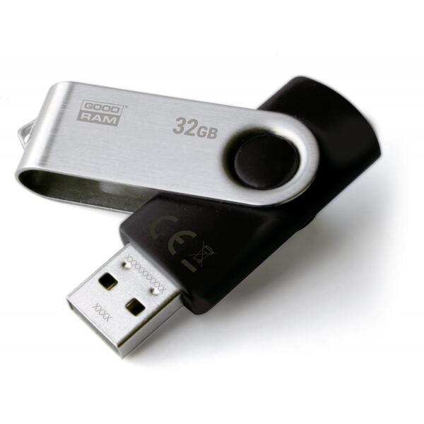 USB флеш накопичувач Flash GoodRAM 32GB USB 2.0 Twister Black, Retail
