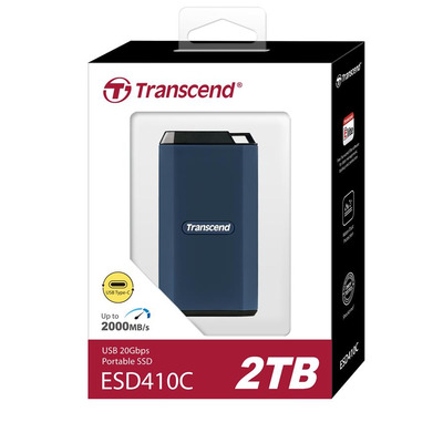 ssd зовнішній TRANSCEND 2TB ESD410C, USB 20Gbps, Type C (TS2TESD410C) комп'ютерний запам'ятовувальний пристрій