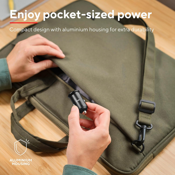 Автомобільний зарядний пристрій Trust 38W USB-A/Type-C PD, QC, Black (25197_TRUST)